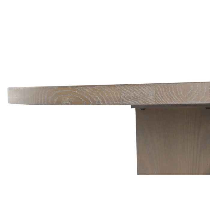 DKD Home Decor Mesa Redonda de Comedor Fresno Marrón 135x135x75 cm