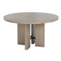 DKD Home Decor Mesa Redonda de Comedor Fresno Marrón 135x135x75 cm