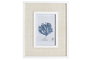 DKD Home Decor Set de 4 Marcos para Fotos 13x18 MDF Azul Marino y Blanco