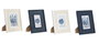 DKD Home Decor Set de 4 Marcos para Fotos 13x18 MDF Azul Marino y Blanco