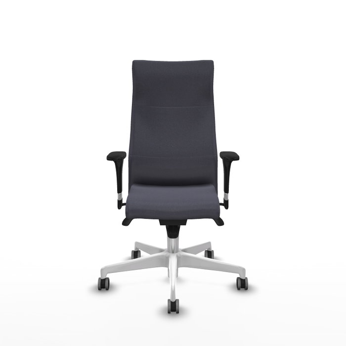 PIQUERAS Y CRESPO Sillón Albacete con Mecanismo Sincro, Tela Gris Oscuro y Base Blanca PIQUERAS Y CRESPO Sillón Albacete con Mecanismo Sincro, Tela Gris Oscuro y Base Blanca
