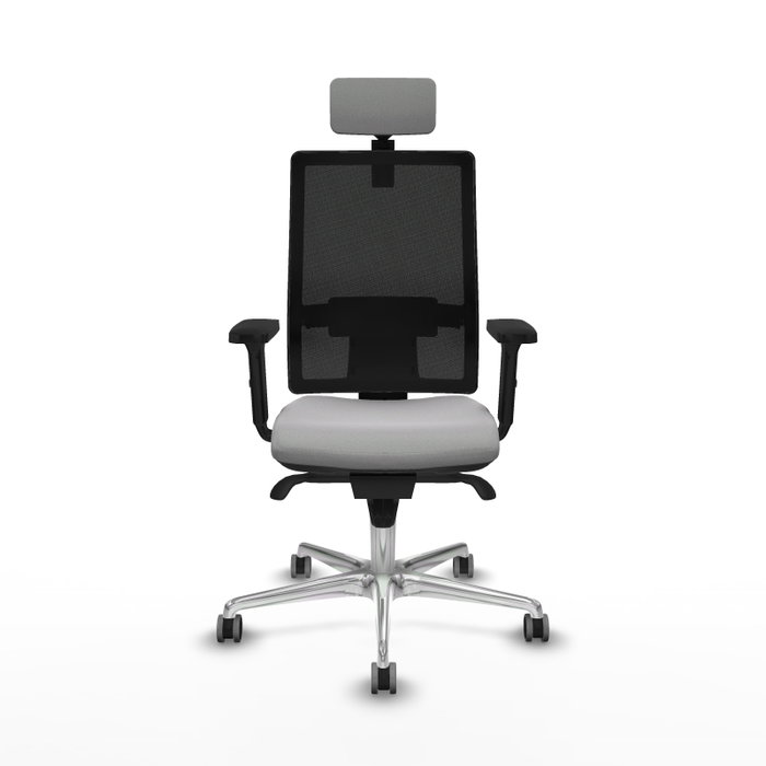 PIQUERAS Y CRESPO Silla de oficina Horna con mecanismo Sincro, Gris claro y Negro PIQUERAS Y CRESPO Silla de oficina Horna con mecanismo Sincro, Gris claro y Negro