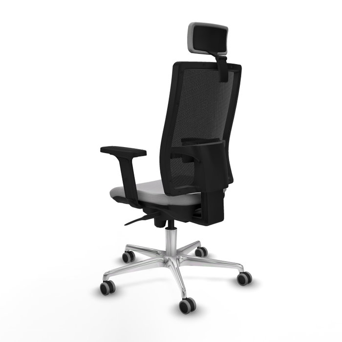 PIQUERAS Y CRESPO Silla de oficina Horna con mecanismo Sincro, Gris claro y Negro PIQUERAS Y CRESPO Silla de oficina Horna con mecanismo Sincro, Gris claro y Negro
