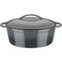 GSW Cacerola de hierro fundido macizo GREY SHADOW GSW4005643716338 Ovalada 33 x 25 cm Inducción Gris