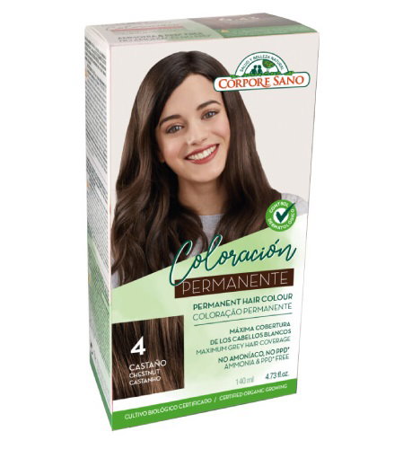 CORPORE SANO Tinte Coloración Permanente 4 Castaño 140ml CORPORE SANO Tinte Coloración Permanente 4 Castaño 140ml