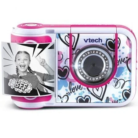 VTech 80-549157-022 Cámara Digital Instantánea Kidizoom Print Cam 5 MP sin tinta vídeo B/N para niños +5 años Rosa VTech 80-549157-022 Cámara Digital Instantánea Kidizoom Print Cam 5 MP sin tinta vídeo B/N para niños +5 años Rosa