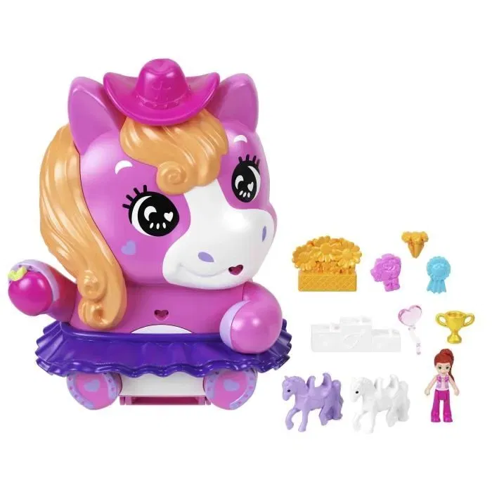 Polly Pocket MATJCR39 Caja de Rodeo de Pony