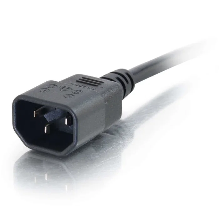 C2G Cable de Alimentación IEC 60320 C13 a C14 5m Negro 250V 10A - Alargador/Alimentador para Monitor, Escáner e Impresora (88506)