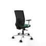 PIQUERAS Y CRESPO Silla de oficina Yunquera con mecanismo Sincro, Verde esmeralda y Negro