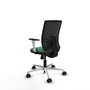 PIQUERAS Y CRESPO Silla de oficina Yunquera con mecanismo Sincro, Verde esmeralda y Negro