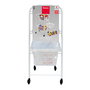 Metaltex San Diego - Carrito Auxiliar Multiusos de Metal con 3 Cestos Extraíbles, 4 Ruedas, Color Blanco, 30 x 38 x 68 cm