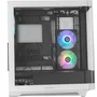 Nox Caja Gaming Semitorre Hummer ETHER NXHUMMERETHERBW Blanca y Negra con Cristal Templado y 3 Ventiladores ARGB PWM