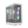 NOX Caja PC Semitorre Hummer ETHER NXHUMMERETHERBW Negra y Blanca con Cristal Templado