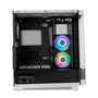 Nox Hummer ETHER Semitorre con Vidrio Templado Curvo, Negro y Blanco