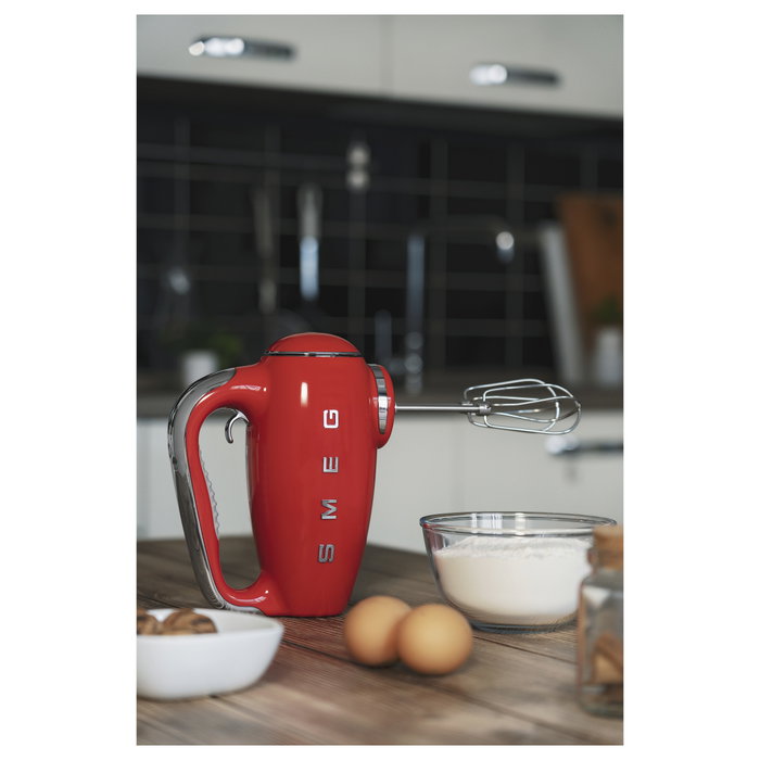 Smeg HMF01RDEU Batidora de Mano Retro Diseño 50s Rojo 250W Smeg HMF01RDEU Batidora de Mano Retro Diseño 50s Rojo 250W