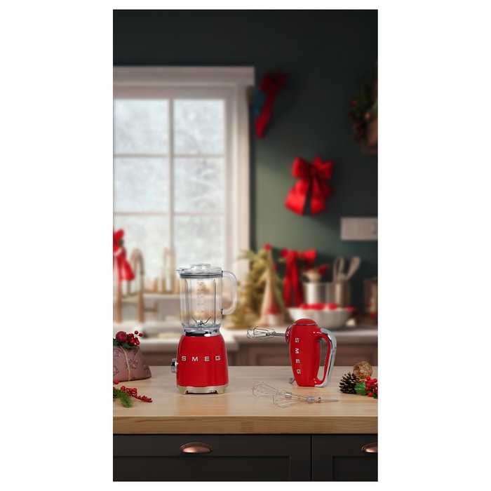 Smeg HMF01RDEU Batidora de Mano Retro Diseño 50s Rojo 250W Smeg HMF01RDEU Batidora de Mano Retro Diseño 50s Rojo 250W