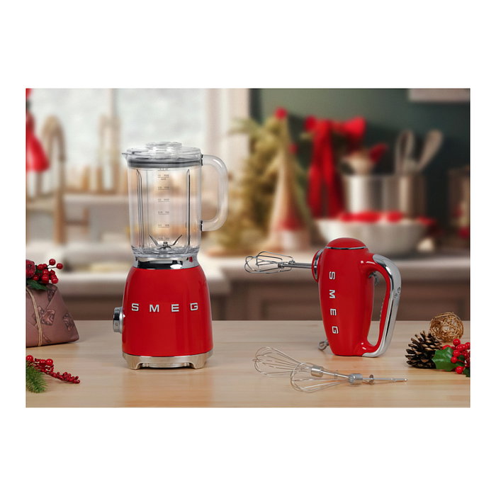 Smeg HMF01RDEU Batidora de Mano Retro Diseño 50s Rojo 250W Smeg HMF01RDEU Batidora de Mano Retro Diseño 50s Rojo 250W