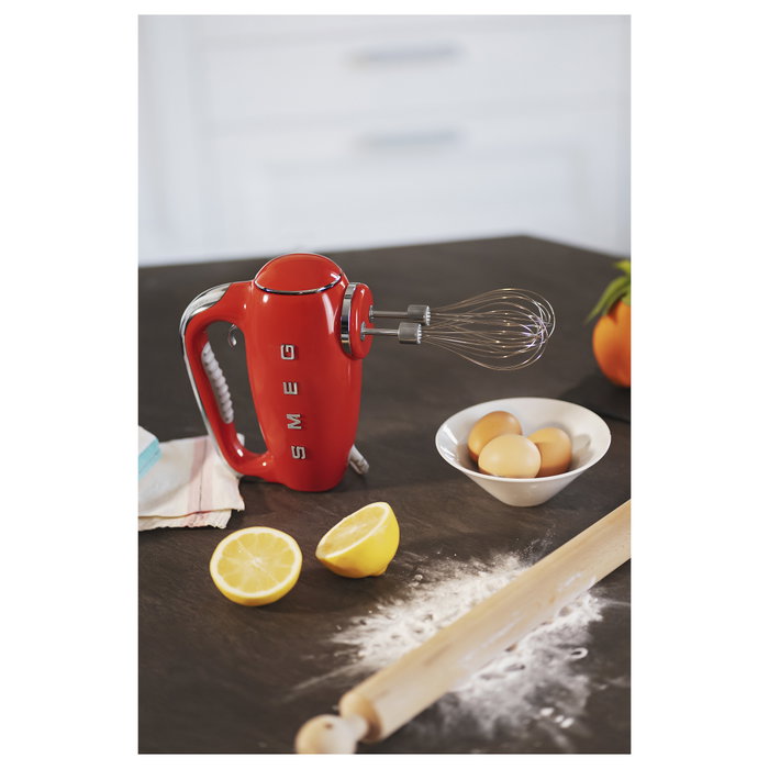Smeg HMF01RDEU Batidora de Mano Retro Diseño 50s Rojo 250W Smeg HMF01RDEU Batidora de Mano Retro Diseño 50s Rojo 250W