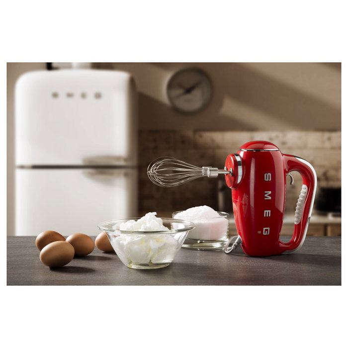 Smeg HMF01RDEU Batidora de Mano Retro Diseño 50s Rojo 250W Smeg HMF01RDEU Batidora de Mano Retro Diseño 50s Rojo 250W