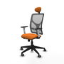 PIQUERAS Y CRESPO Silla de oficina Motilla Naranja y Gris