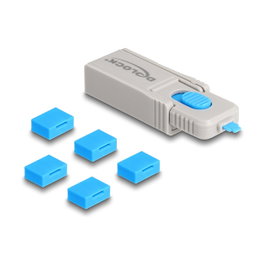 DeLOCK Juego de bloqueadores para puerto USB Tipo-A, 5 piezas + Herramienta