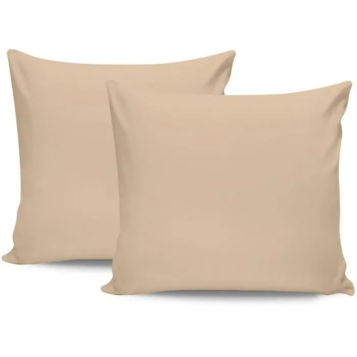 Juego de cama 220x240 cm + 2 fundas de almohada 60x60 cm 100% Algodón Satén Beige ASI8684282601036
