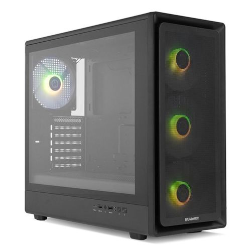 NOX Hummer AERO Semitorre ATX Negro ARGB USB3.0-Type C Ventana