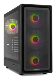 NOX Hummer Aero Midi Tower Negro, Caja de PC con frontal mesh y 4 ventiladores