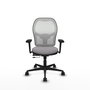 PIQUERAS Y CRESPO Silla de oficina Jorquera con mecanismo Sincro/Traslack, Gris y Blanco