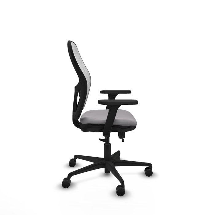 PIQUERAS Y CRESPO Silla de oficina Jorquera con mecanismo Sincro/Traslack, Gris y Blanco