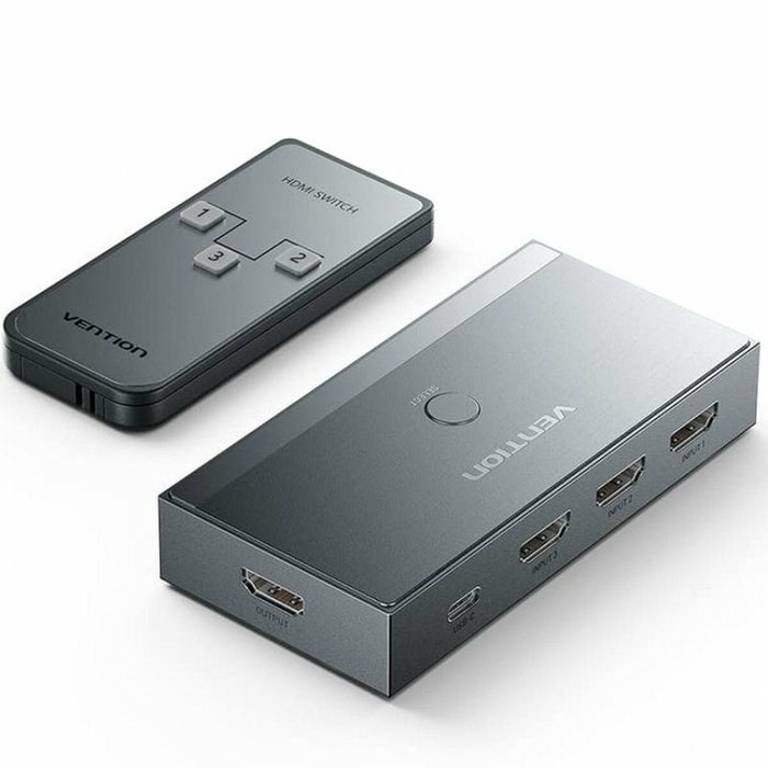Vention AKRH0 Switch Conmutador 8K HDMI 2.1 con 3x HDMI Hembra y 1x USB Tipo-C DP Vention AKRH0 Switch Conmutador 8K HDMI 2.1 con 3x HDMI Hembra y 1x USB Tipo-C DP