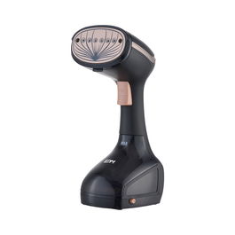 Edm Plancha de Vapor Vertical 1000W, Quitapelusas y Desodorizador de Ropa, Cabezal Cerámico, 200ml, 15-20 g/min, Negro - Modelo 10,8x16,6x27,9cm