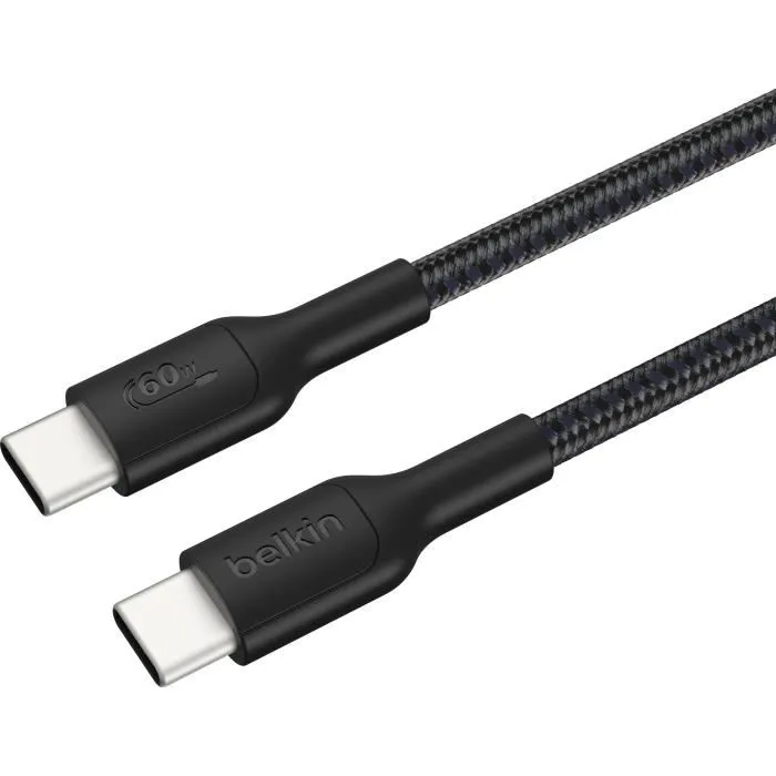Belkin Cable USB-C a USB-C para Nintendo Switch 2, 60 W, Negro