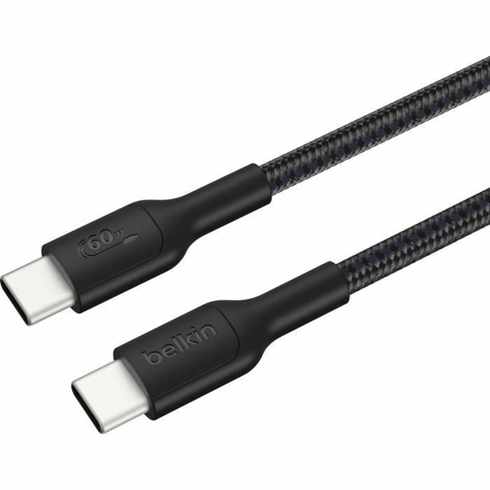 Belkin Cable USB-C a USB-C Trenzado 60W Negro 2m