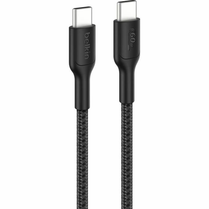 Belkin Cable USB-C a USB-C Trenzado 60W Negro 2m