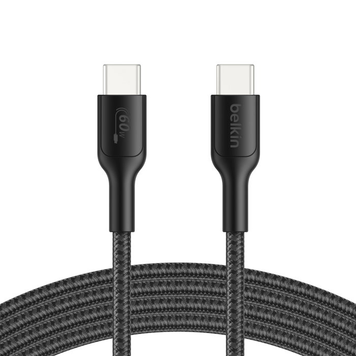 Belkin Cable USB-C a USB-C Trenzado 60W Negro 2m