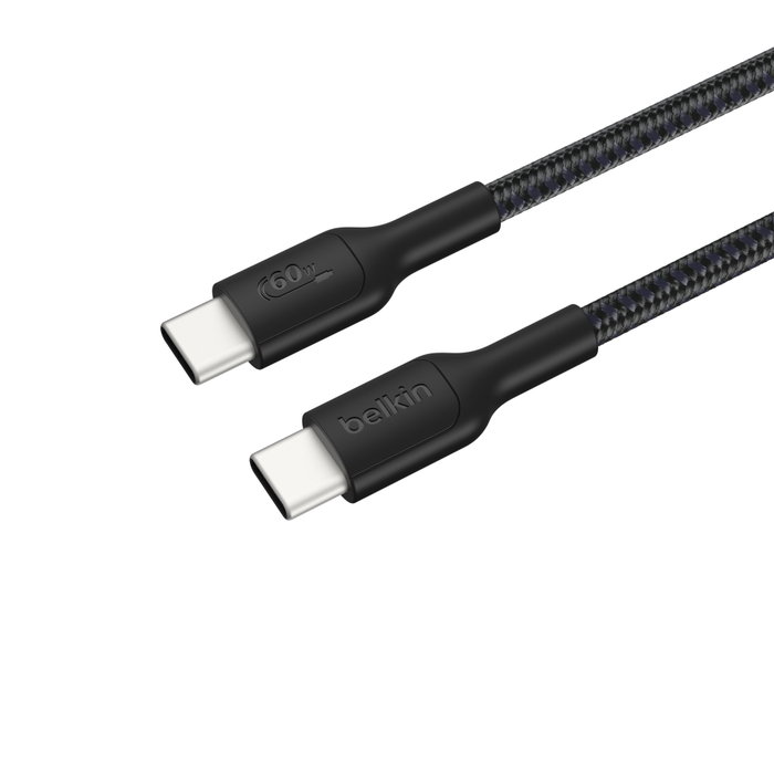 Belkin Cable USB-C a USB-C Trenzado 60W Negro 2m