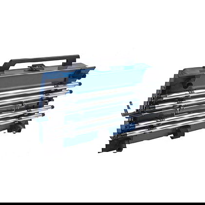 CAMPINGAZ Koffergasgrill 200 SGR (50 mbar) Parrilla de Gas 5200W Mesa Acero Azul Plata