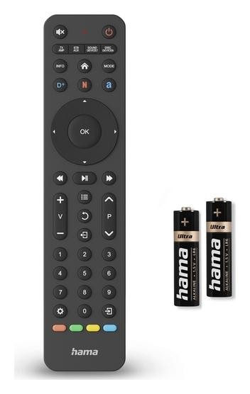 Hama Mando TV Universal 8en1 Universal Control 8 Aparatos Botón Tecla App TV