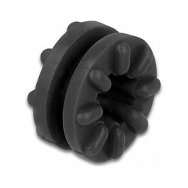 DeLOCK Ojal antivibración negro 10 piezas