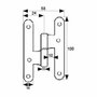 Edm Pernio PN04 Derecha 100 x 58 mm Níquel Satinado
