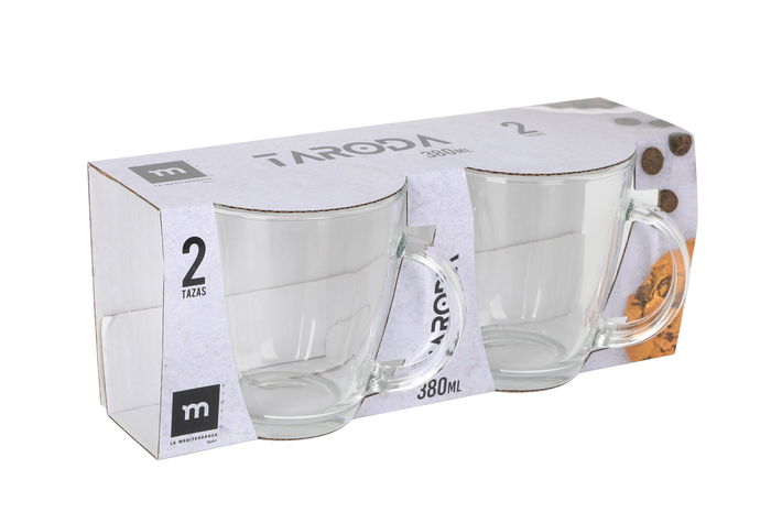La Mediterranea Set 2 Tazas 380 ml Taroda Ø9x9.8 cm (24 Cajas)