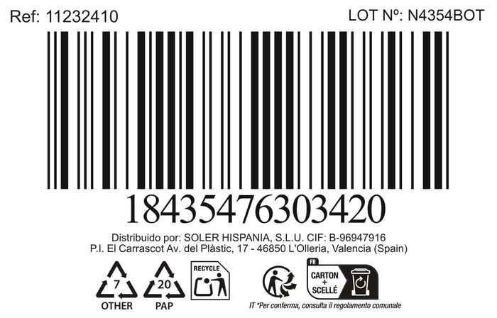 La Mediterranea Set 2 Tazas 380 ml Taroda Ø9x9.8 cm (24 Cajas)