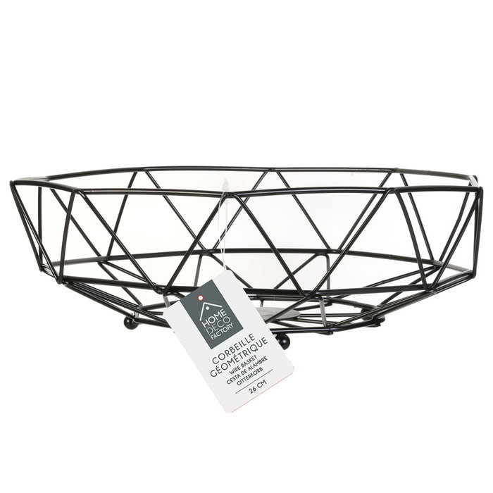 Home Deco Factory Cesta Alambre Forma Geométrica Deco Filaire d.28 cm; h.9,5 cm Home Deco Factory Cesta Alambre Forma Geométrica Deco Filaire d.28 cm; h.9,5 cm