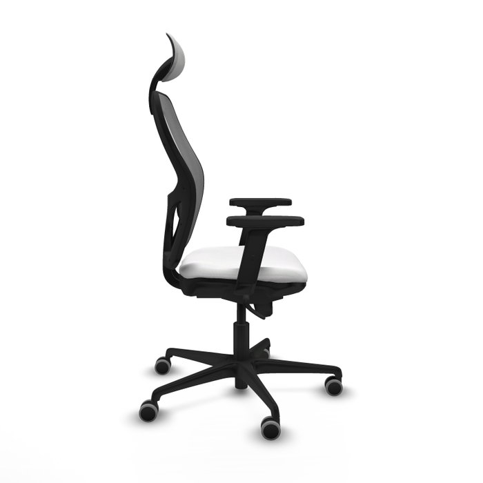 PIQUERAS Y CRESPO Silla de oficina Jorquera con mecanismo Sincro, Tela Blanca y Malla Gris PIQUERAS Y CRESPO Silla de oficina Jorquera con mecanismo Sincro, Tela Blanca y Malla Gris
