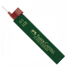 FABER-CASTELL Minas 0,5mm HB Polymer (12 tubos)
