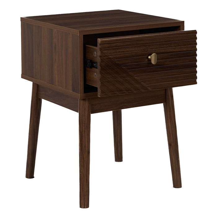 Home Deco Factory Mesita De Noche Tiffany Colección Cocooning Medidas 40x40 cm h.55 cm