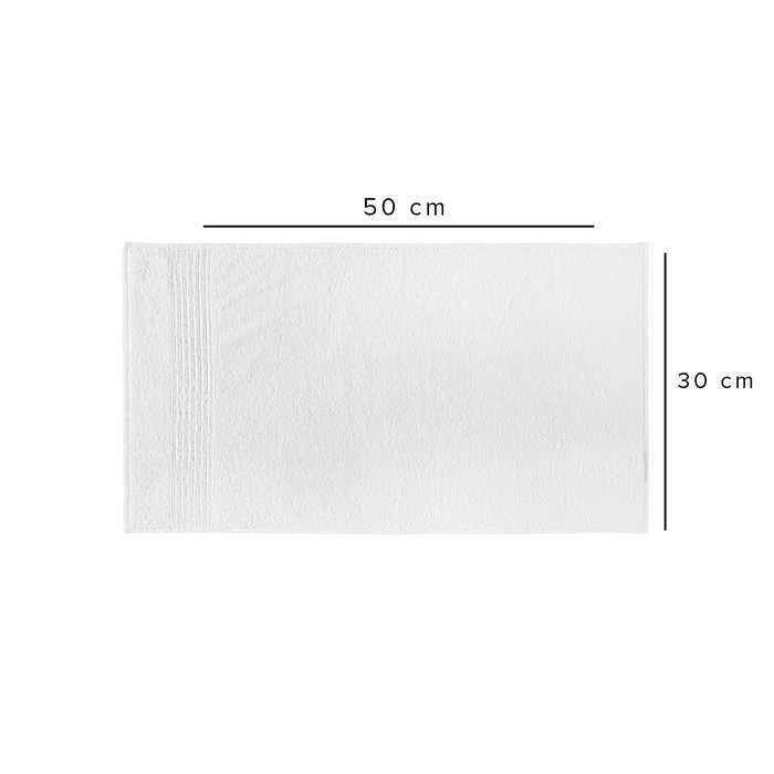 Mijölnir Downtown Toalla de Baño de Algodón 100% 550 gr/m² 30 x 50 cm Blanca para Hotel