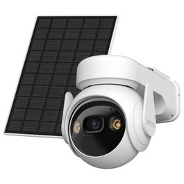 Imou Cell PT Lite Kit de 2 Cámaras de Seguridad Exterior con Panel Solar, 3MP Inalámbrica IP66, PIR, Auto-seguimiento, Visión Nocturna, Audio, 107º, Blanco