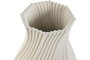 DKD Home Decor Jarron Decorativo Moderno de Gres Blanco para Salón | Vaso de Decoración para el Hogar | 16 Ancho x 16 Largo x 40 Alto cm